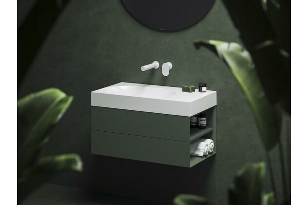 Skříňka pod umyvadlo Ravak SD Lite 80, grey green, pravá, X000001888 Skříňka pod umyvadlo Ravak SD Lite 80, grey green, pravá, X000001888