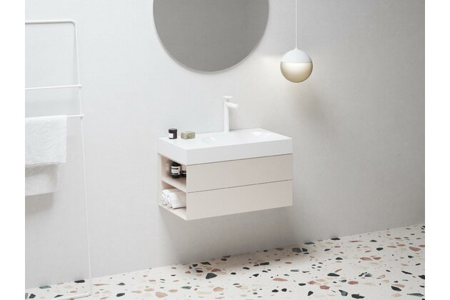 Skříňka pod umyvadlo Ravak SD Lite 80, alabaster pink, levá, X000001878 Skříňka pod umyvadlo Ravak SD Lite 80, alabaster pink, levá, X000001878