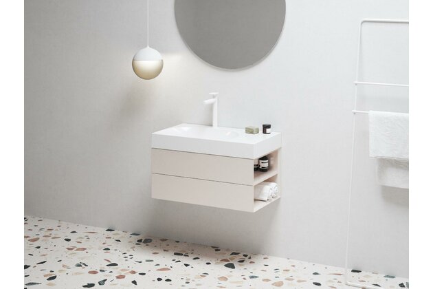 Skříňka pod umyvadlo Ravak SD Lite 80, alabaster pink, pravá, X000001890 Skříňka pod umyvadlo Ravak SD Lite 80, alabaster pink, pravá, X000001890