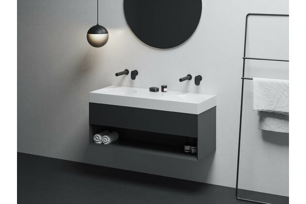 Skříňka pod umyvadlo Ravak SD Lite 120, černá mat, X000001868 Skříňka pod umyvadlo Ravak SD Lite 120, černá mat, X000001868