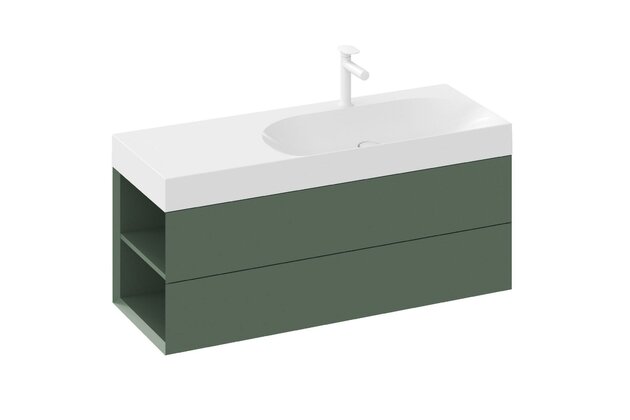 Skříňka pod umyvadlo Ravak SD Lite 120, grey green, levá, X000001882