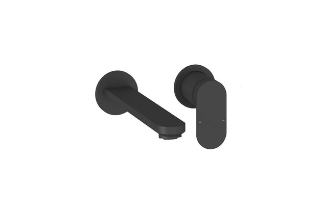 Baterie Ravak Chrome II umyvadlová, podomítková, celotělová, černá mat, X070592