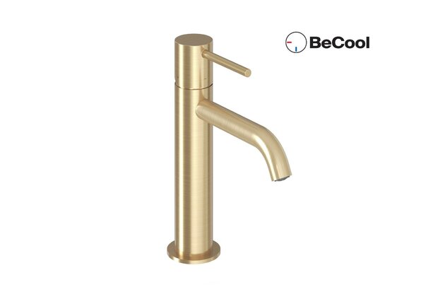 Baterie Ravak Espirit 190mm umyvadlová stojánková bez výpusti, s funkcí BeCool, gold brushed, X070617 Baterie Ravak Espirit 190mm umyvadlová stojánková bez výpusti, s funkcí BeCool, gold brushed, X070617