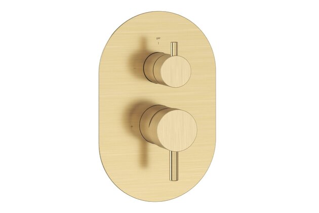 Baterie Ravak Espirit podomítková 2cestná, pro R-box, gold brushed, X070612