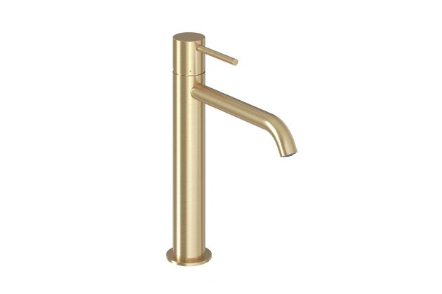 Baterie Ravak Espirit 250mm umyvadlová stojánková bez výpusti, gold brushed, X070616 Baterie Ravak Espirit 250mm umyvadlová stojánková bez výpusti, gold brushed, X070616