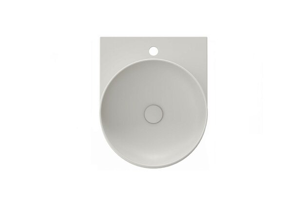 Umyvadlo Ravak Yard 40 keramické tenkostěnné, na konzoli nebo konstrukci Yard, s otvorem pro baterii, smoke grey, XJX0O240000