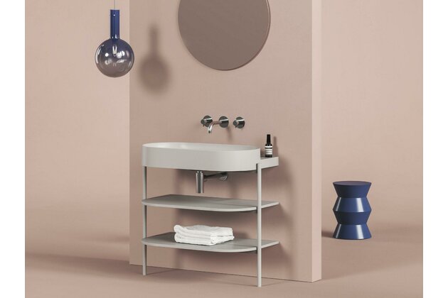 Umyvadlo Ravak Yard 80 keramické tenkostěnné, na konzoli nebo konstrukci Yard, bez otvoru, smoke grey, XJX0O080000 Umyvadlo Ravak Yard 80 keramické tenkostěnné, na konzoli nebo konstrukci Yard, bez otvoru, smoke grey, XJX0O080000