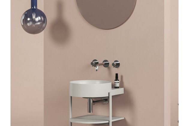 Umyvadlo Ravak Yard 40 keramické tenkostěnné, na konzoli nebo konstrukci Yard, bez otvoru, smoke grey, XJX0O040000