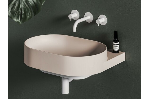 Umyvadlo Ravak Yard 60 keramické tenkostěnné, na konzoli nebo konstrukci Yard, bez otvoru, alabaster pink, XJX0G060000 Umyvadlo Ravak Yard 60 keramické tenkostěnné, na konzoli nebo konstrukci Yard, bez otvoru, alabaster pink, XJX0G060000