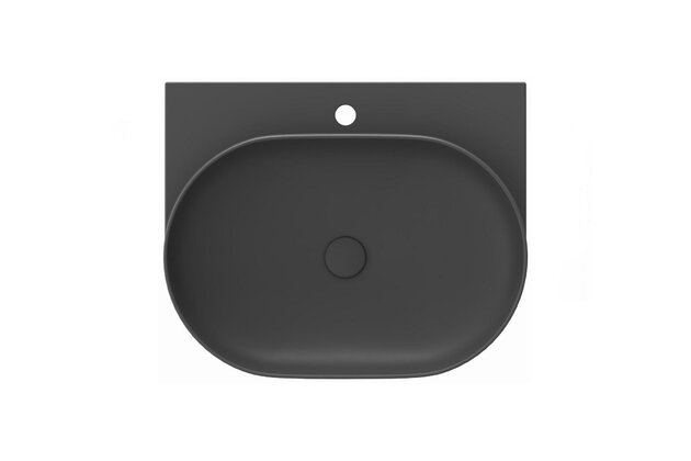 Umyvadlo Ravak Yard 60 keramické tenkostěnné, na konzoli nebo konstrukci Yard, s otvorem pro baterii, antracit, XJX03260002 Umyvadlo Ravak Yard 60 keramické tenkostěnné, na konzoli nebo konstrukci Yard, s otvorem pro baterii, antracit, XJX03260002