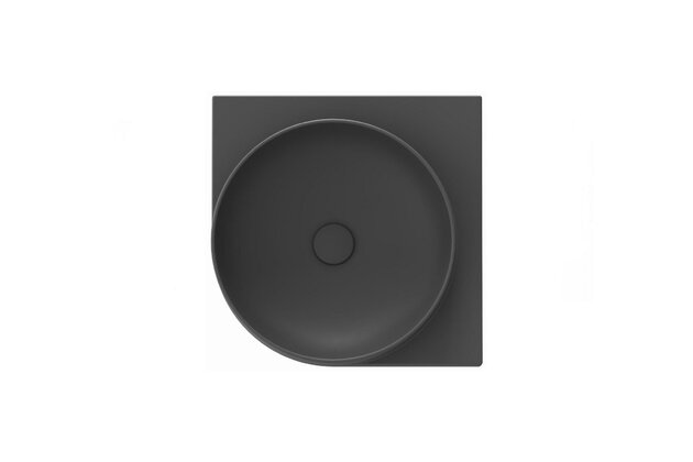 Umyvadlo Ravak Yard 45 C keramické rohové tenkostěnné, na konzoli Yard, bez otvoru, antracit, XJX03045000