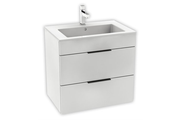 Cube skříňka 2zás,umyv. 65 bílá, úchytky antracit H4536021763001