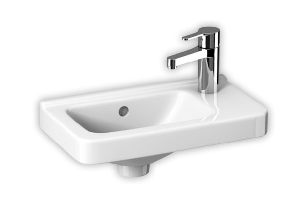 Cubito umyvadlo 45x25 s otvorem P, bílá H8114240001061 Cubito umyvadlo 45x25 s otvorem P, bílá H8114240001061