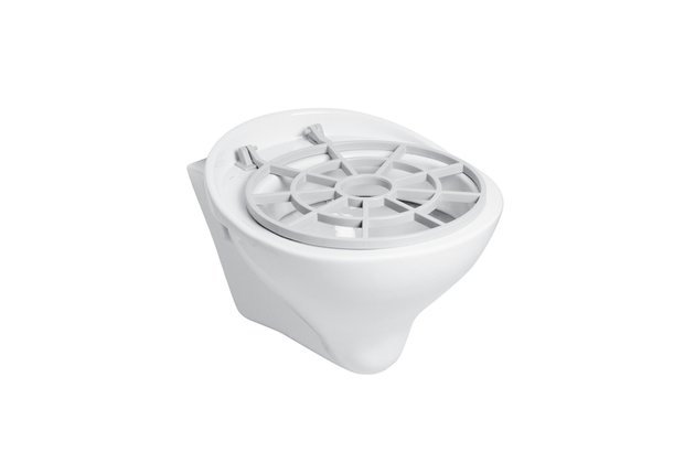 Mira výlevka keramická závěsná, plastová mřížka, bílá H8510490000001 Mira výlevka keramická závěsná, plastová mřížka, bílá H8510490000001