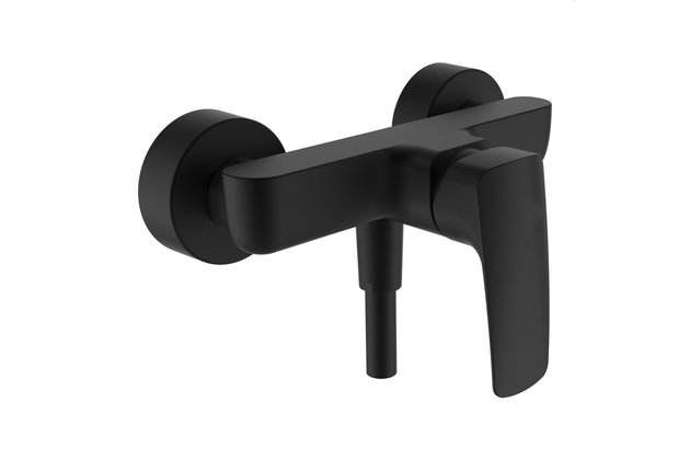 Laurin sprchová nástěnná páková baterie, sprchovou syntetickou hadicí 1600 mm a ruční sprchou Stella 80 mm, PVD titan černý matný HF500750428600 Laurin sprchová nástěnná páková baterie, sprchovou syntetickou hadicí 1600 mm a ruční sprchou Stella 80 mm, PVD titan černý matný HF500750428600