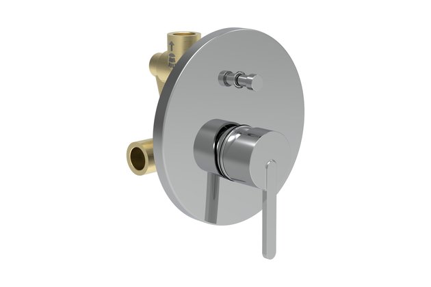 Lua Podomítková vanová páková baterie s přepínačem, kompletní včetně mosazného tělesa, chrom H3210860048001 Lua Podomítková vanová páková baterie s přepínačem, kompletní včetně mosazného tělesa, chrom H3210860048001