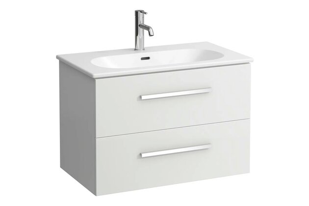 Avin 80 skříňka bílá lesk umyvadlo LUA 80 SLIM