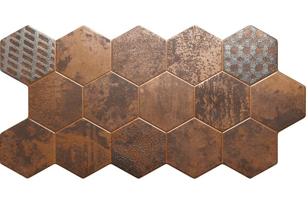 Dlažba El Molino Hive cobre mat 46x90