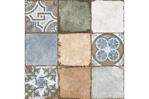 Dekor El Molino Rialto jet mix struktura mat rektifikovaný 58x58