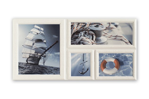 Dekor Arté Joy Wave niebieska 1 struktura lesk 22x45 Dekor Arté Joy Wave niebieska 1 struktura lesk 22x45