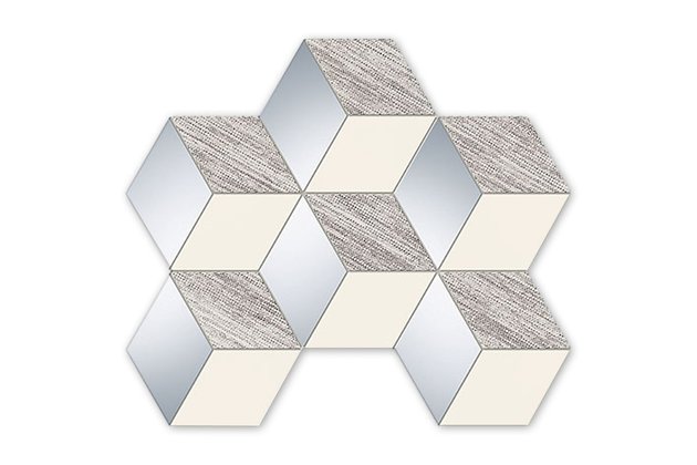 Mozaika Arté Senza grey hex lesk 22x29