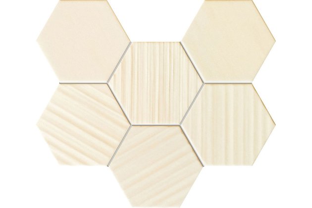 Mozaika Tubadzin Horizon hex ivory pololesk 22x29