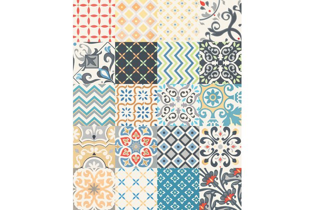 Dekor Tubadzin Patch white pololesk rektifikovaný 22x22 Dekor Tubadzin Patch white pololesk rektifikovaný 22x22