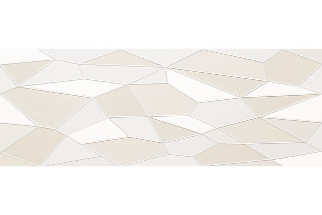 Dekor Arté Origami white lesk rektifikovaný 33x90