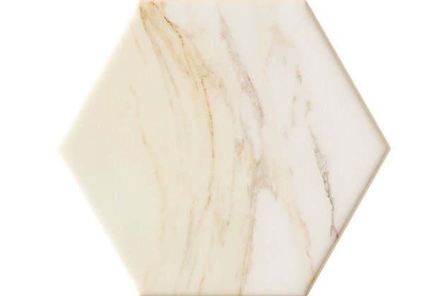 Obklad Tubadzin Flare white hex lesk 11x13 Obklad Tubadzin Flare white hex lesk 11x13