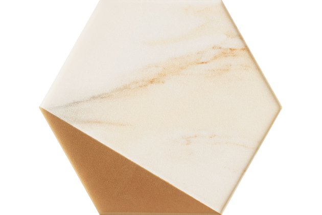 Dekor Tubadzin Flare gold hex lesk 11x13 Dekor Tubadzin Flare gold hex lesk 11x13