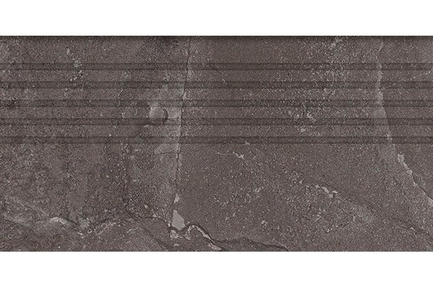 Schodovka Tubadzin Grand Cave graphite mat rektifikovaná 30x60