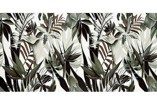 Obklad Tubadzin Rainforest leaves pololesk rektifikovaný 60x120 Obklad Tubadzin Rainforest leaves pololesk rektifikovaný 60x120