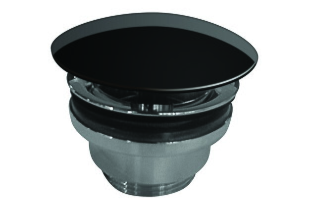 Výpusť 9916NE umyvadlová černá s keram zátkou