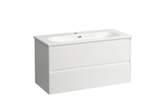 LANI 100 skříňka bílá lesk umyvadlo LUA 100 SLIM H8600882611041 LANI 100 skříňka bílá lesk umyvadlo LUA 100 SLIM H8600882611041