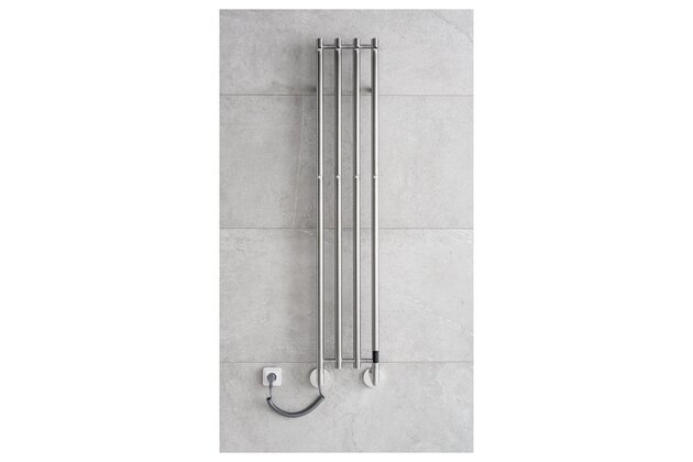 Sušák PMH Mona elektrický kabel vlevo, 331x1533 mm, leštěná nerez, MO1SS-LK Sušák PMH Mona elektrický kabel vlevo, 331x1533 mm, leštěná nerez, MO1SS-LK