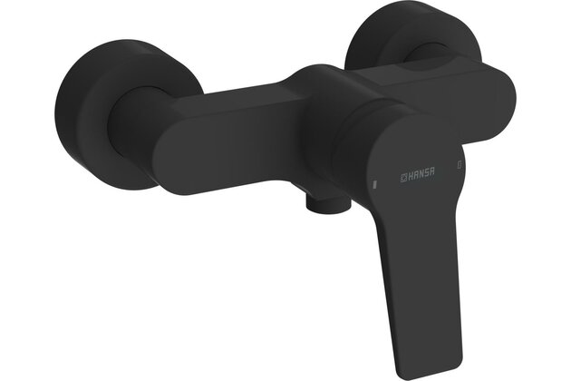 Baterie Hansa Twist sprchová nástěnná černá mat, 0967018333