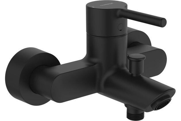 Baterie Hansa Vantis vanová/sprchová nástěnná černá mat, 5244226733