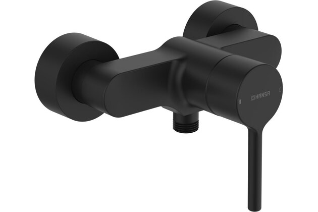 Baterie Hansa Vantis sprchová nástěnná černá mat, 5245016733