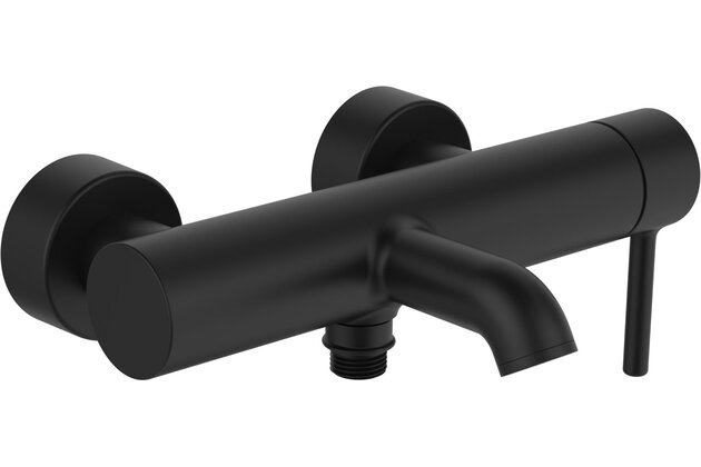 Baterie Hansa Vantis vanová/sprchová nástěnná černá mat, 5444220733