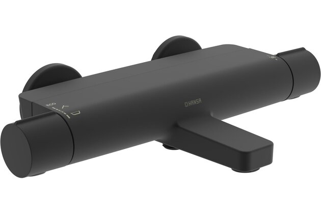 Baterie Hansa Optima vanová/sprchová nástěnná černá mat, 6513220133