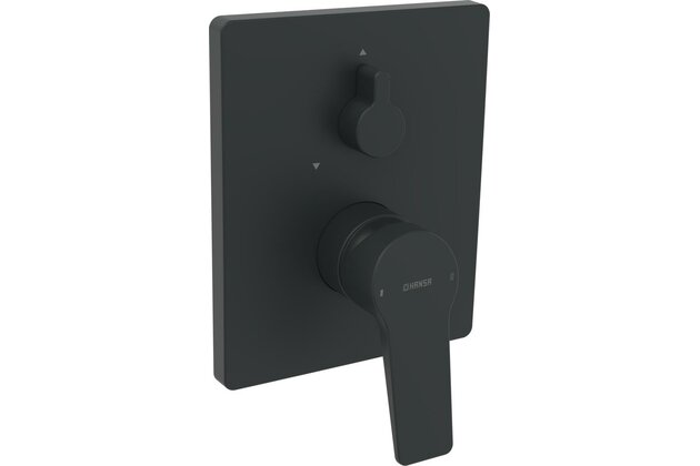 Nadomítkový díl Hansa Twist pro podomítkovou vanovou baterii černá mat, 8984908333