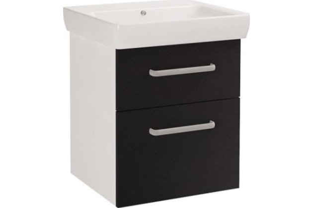 Q Max 600 spodní skříň včetně umyvadla Q 600-ANTRACIT lesk A 60100