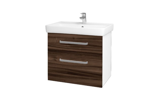 Q Max SZZ2 70 koupelnová skříňka bílá lesk N01 / ořech D06 60254 Q Max SZZ2 70 koupelnová skříňka bílá lesk N01 / ořech D06 60254