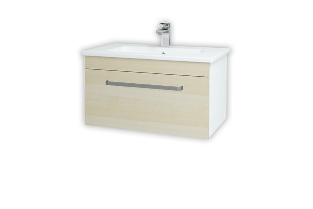 Aston SZZ 80 koupelnová skříňka bílá lesk N01 / bříza D02 130961 Aston SZZ 80 koupelnová skříňka bílá lesk N01 / bříza D02 130961