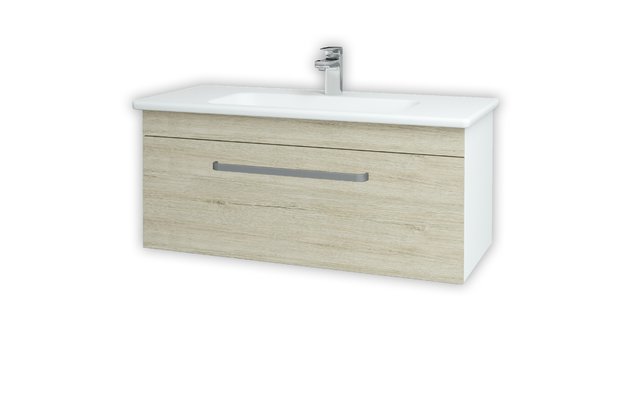 Aston SZZ 100 koupelnová skříňka bílá lesk N01 / oregon D05 131067