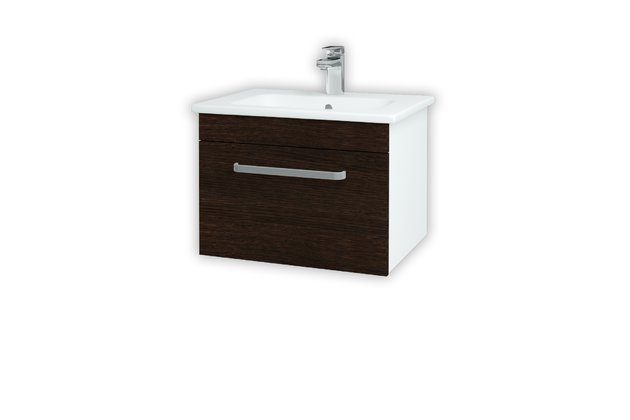 Aston SZZ 60 koupelnová skříňka bílá lesk N01 / wenge D08 148980 Aston SZZ 60 koupelnová skříňka bílá lesk N01 / wenge D08 148980