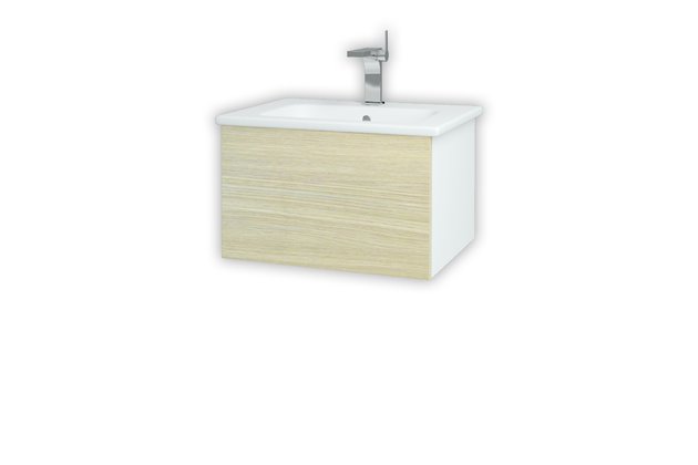 Variante SZZ 60 koupelnová skříňka (umyvadlo Euphoria) bílá lesk N01 / dub D04 159375 Variante SZZ 60 koupelnová skříňka (umyvadlo Euphoria) bílá lesk N01 / dub D04 159375