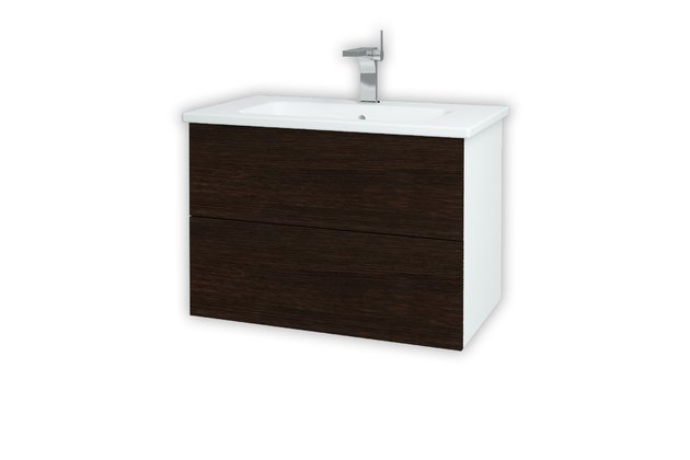 Variante SZZ2 80 koupelnová skříňka (umyvadlo Euphoria) bílá lesk N01 / wenge D08 160210