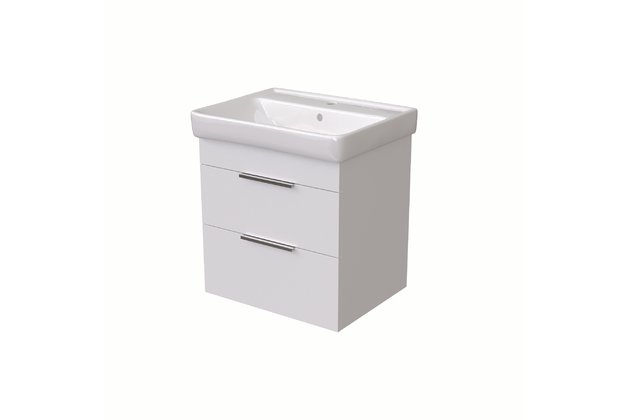 BENU SZZ2 60 spodní skříňka 2-zásuvková BÍLÁ lesk/BÍLÁ lesk včetně umyvadla Q 60 T05  807368 BENU SZZ2 60 spodní skříňka 2-zásuvková BÍLÁ lesk/BÍLÁ lesk včetně umyvadla Q 60 T05  807368