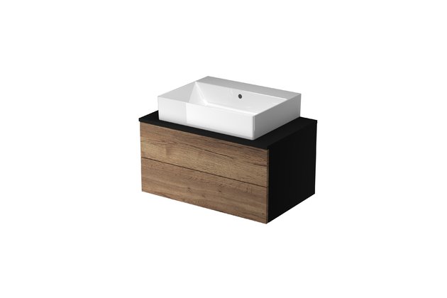 Module SZZ2 80 koupelnová skříňka GRAPHITE/TOBACCO s umyvadlem KUBE 321239 Module SZZ2 80 koupelnová skříňka GRAPHITE/TOBACCO s umyvadlem KUBE 321239